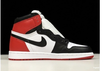 Hyperoad MENS “BLACK AIR BLACK-VARSITY 1  HIGH JORDAN TOE” WHITE OG RED 0708